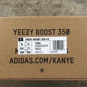 100% Authentic Yeezy 350 Butter Size 8 US